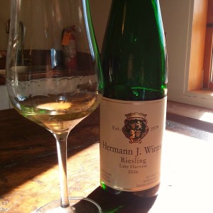 Wiemer 2006 late harvest riesling